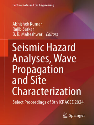 cover image of Seismic Hazard Analyses, Wave Propagation and Site Characterization